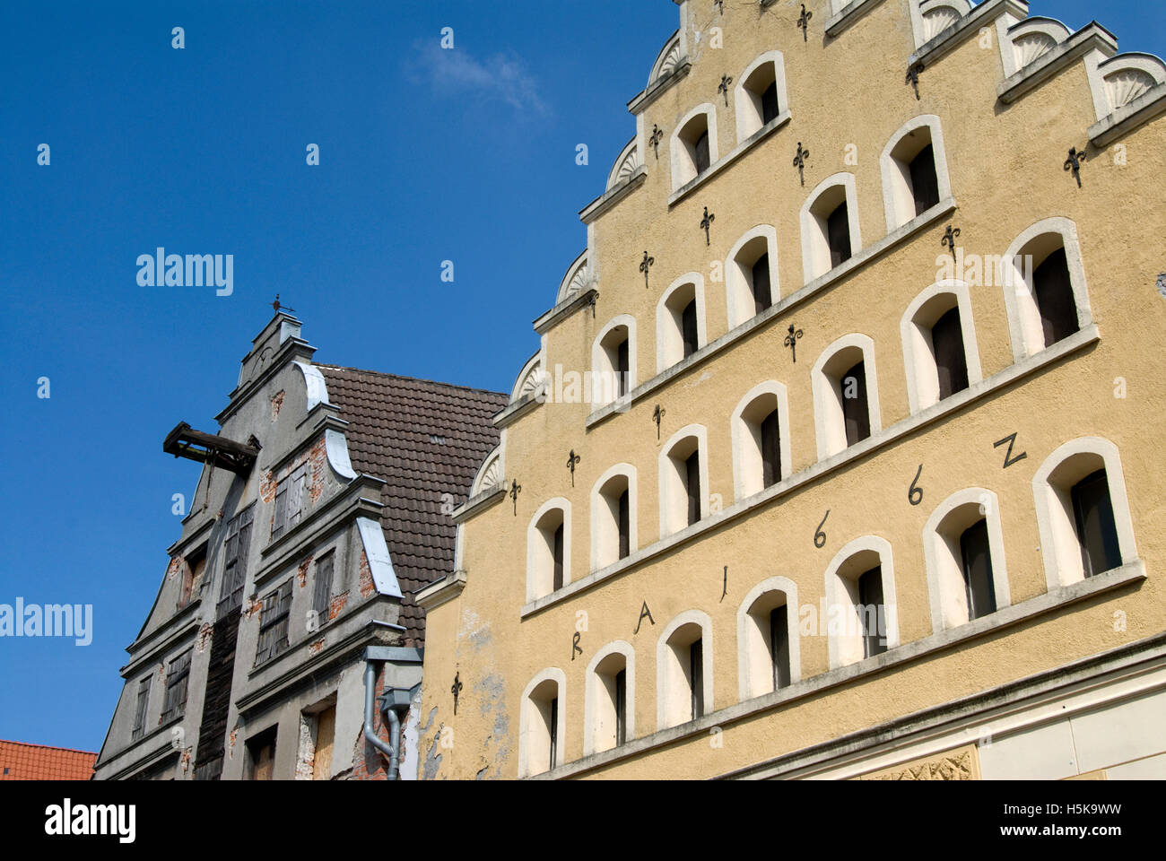 Historisches Gebäude, Wismar, Mecklenburg-Vorpommern Stockfoto