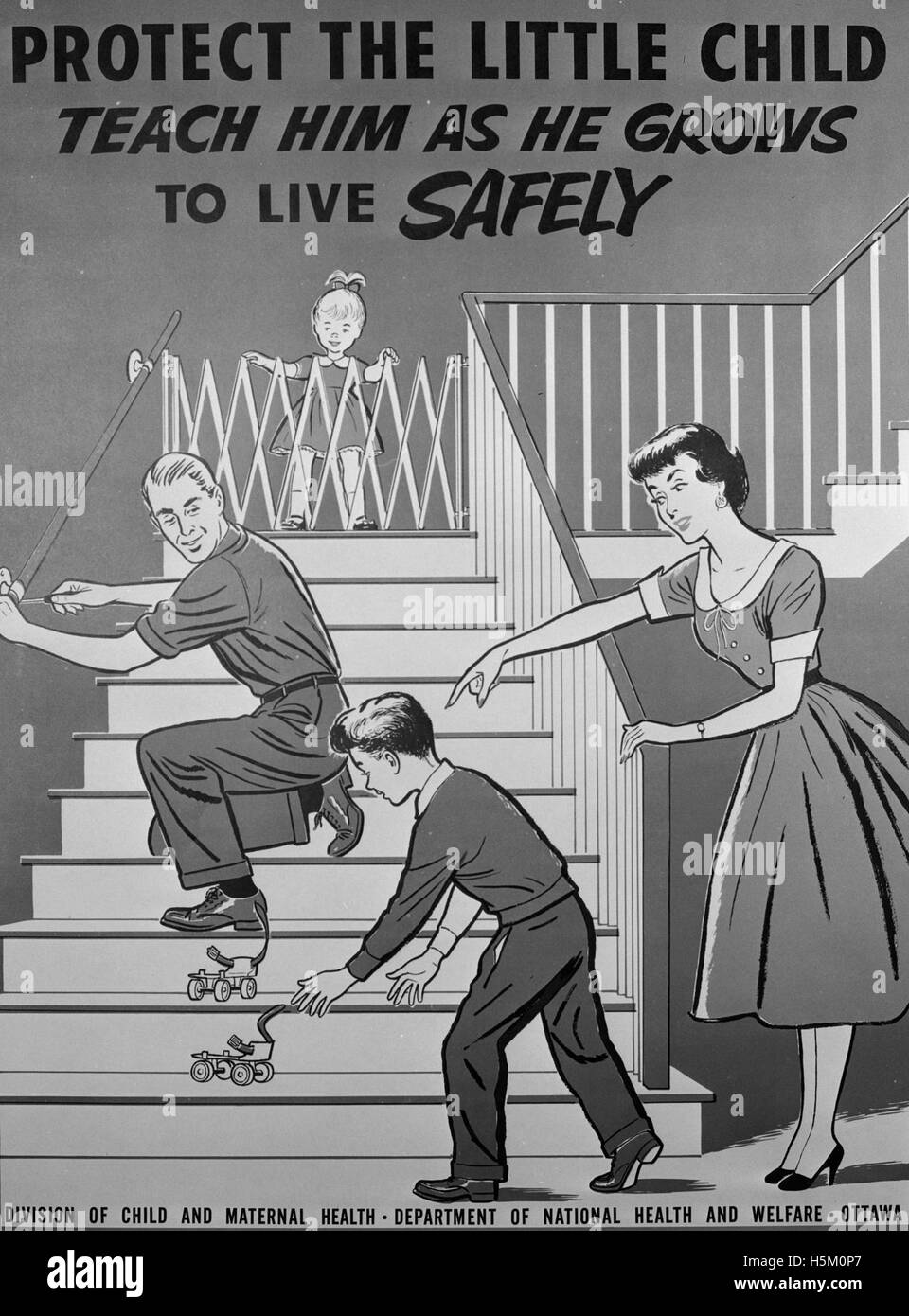 Dies ist ein Poster des Gesundheitsministeriums aus Alberta, Kanada, wahrscheinlich von einer Kampagne im Bereich der öffentlichen Gesundheit. Das Poster kann sich auf öffentliche Sicherheit, Gesundheitsbewusstsein oder Sicherheitsbotschaften konzentrieren, die Kanadas Bemühungen zur Gesundheitsförderung widerspiegeln. Stockfoto