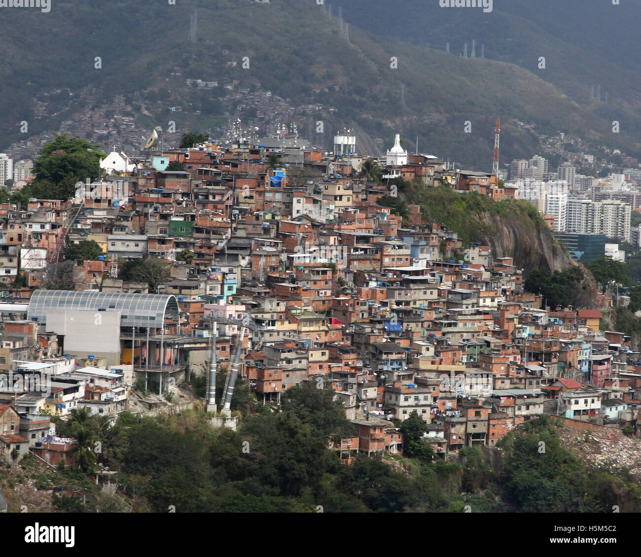 Rio De Janeiro Brasilien 2016 Favela Stockfoto