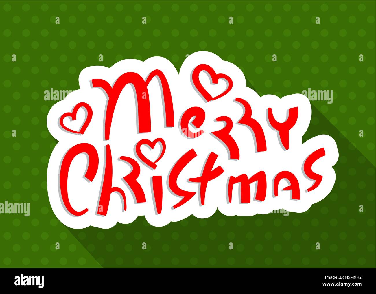 Frohe Weihnachten-Hand Schriftzug Feier festlichen Hintergrund in rot grün traditionelle Farben Stock Vektor