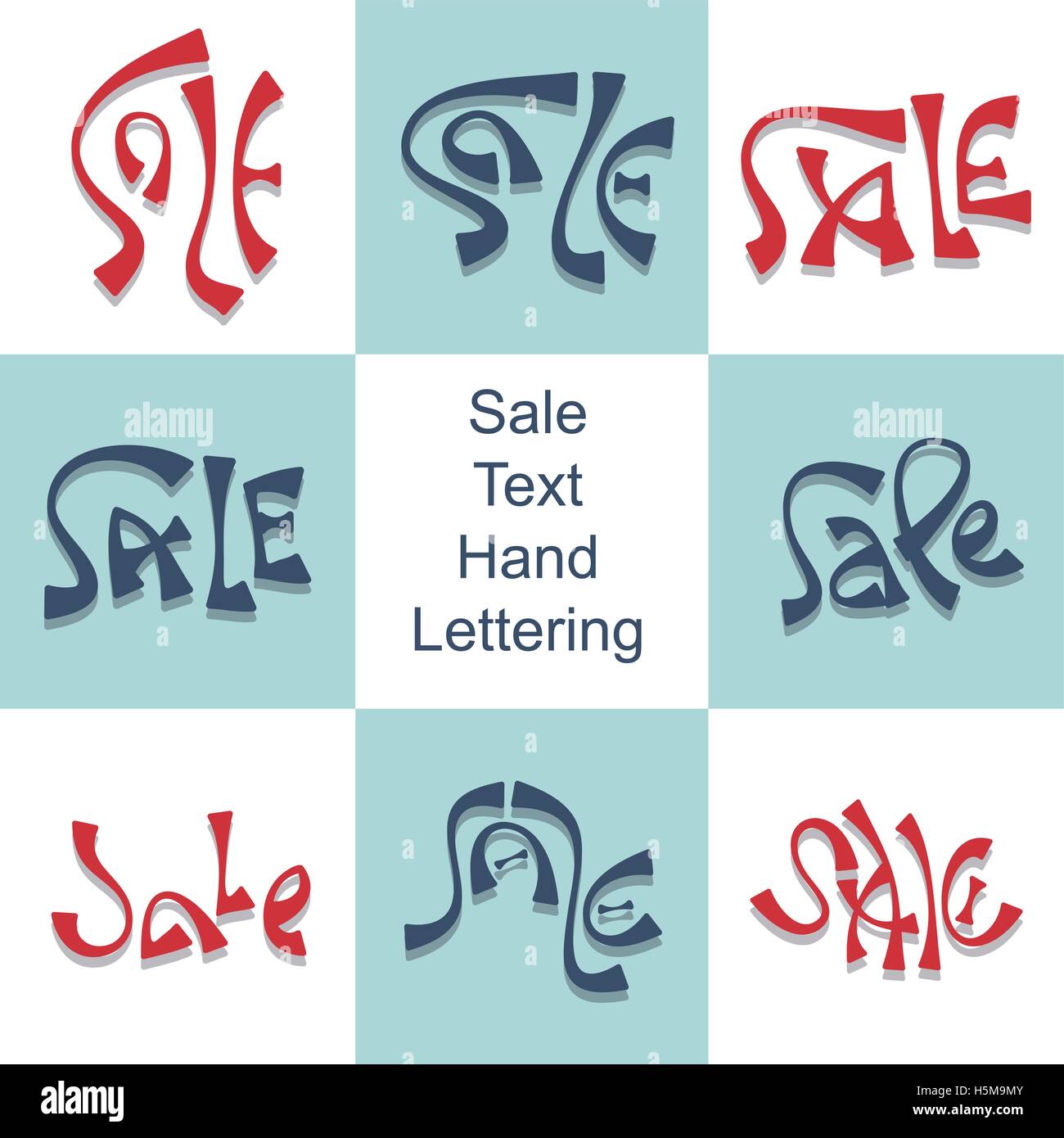 Text Verkauf Hand Schriftzug Set Rabatt Preis Promo Text für saisonale Clearance Werbung Vektor-illustration Stock Vektor