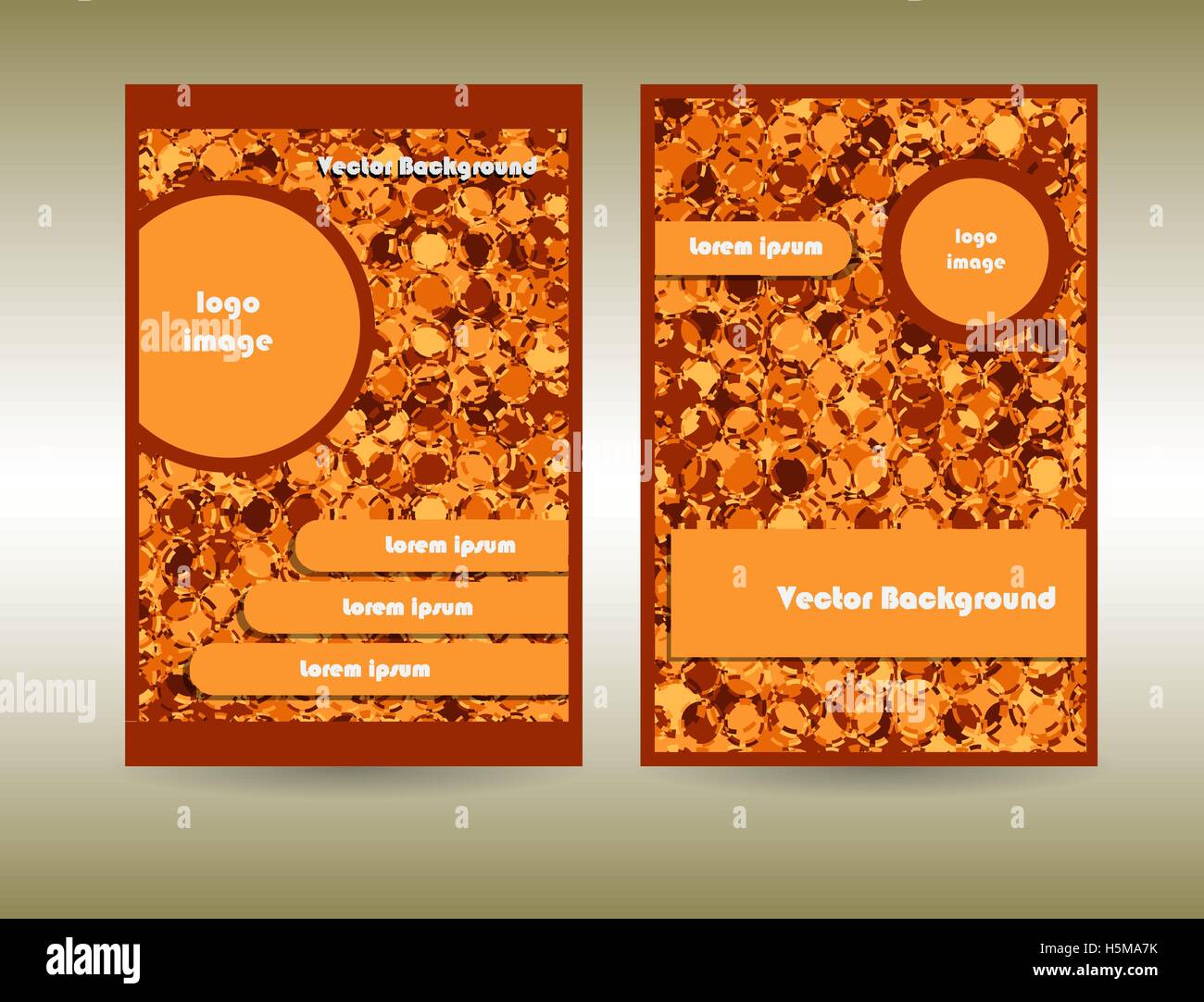 Orange Farbe abstrakte Kreise Hintergrund für Broschüre, Cover, Booklet-Vorlage-Vektor-illustration Stock Vektor