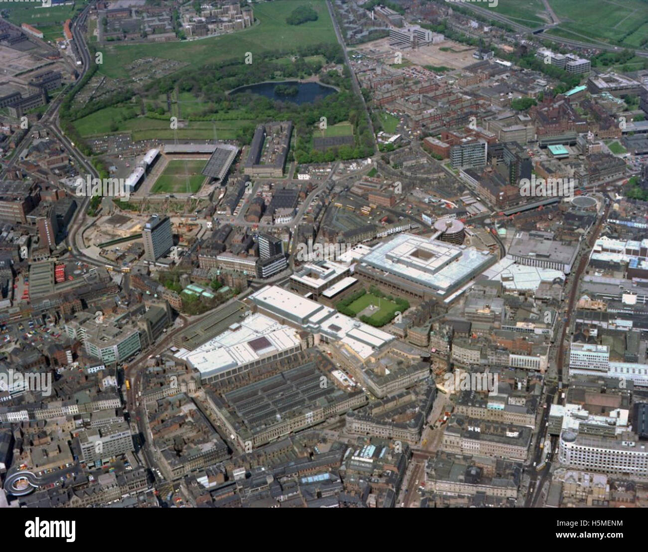 Das Geschäftszentrum von Newcastle Upon Tyne, 1977 Stockfoto