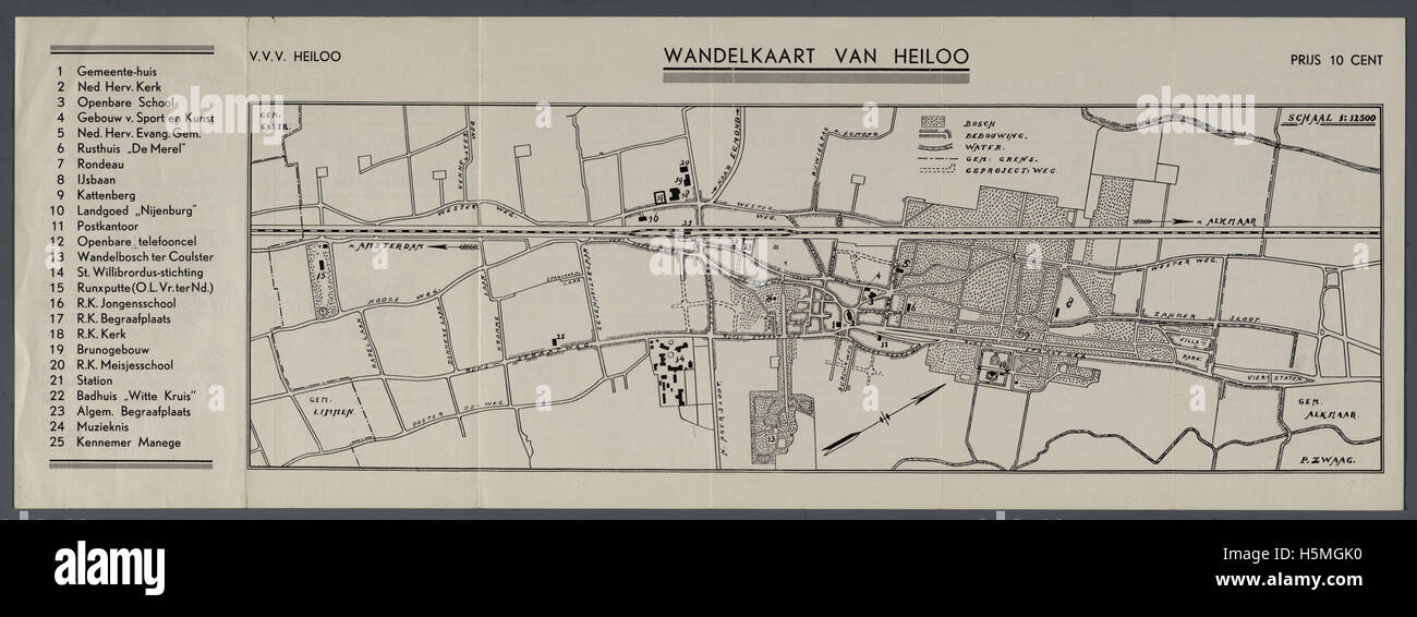 Dieser Titel bezieht sich auf ein Bild von Heiloo aus dem Jahr 1950, das die Landschaft oder die Ereignisse aus diesem Jahr festnimmt. Die Nummer „268“ kann sich auf eine bestimmte Archivreferenz oder ein bestimmtes Dokument beziehen. Stockfoto