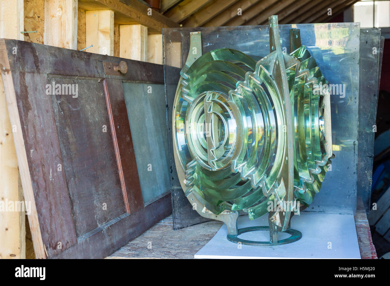 Fresnel-Linse Stockfoto