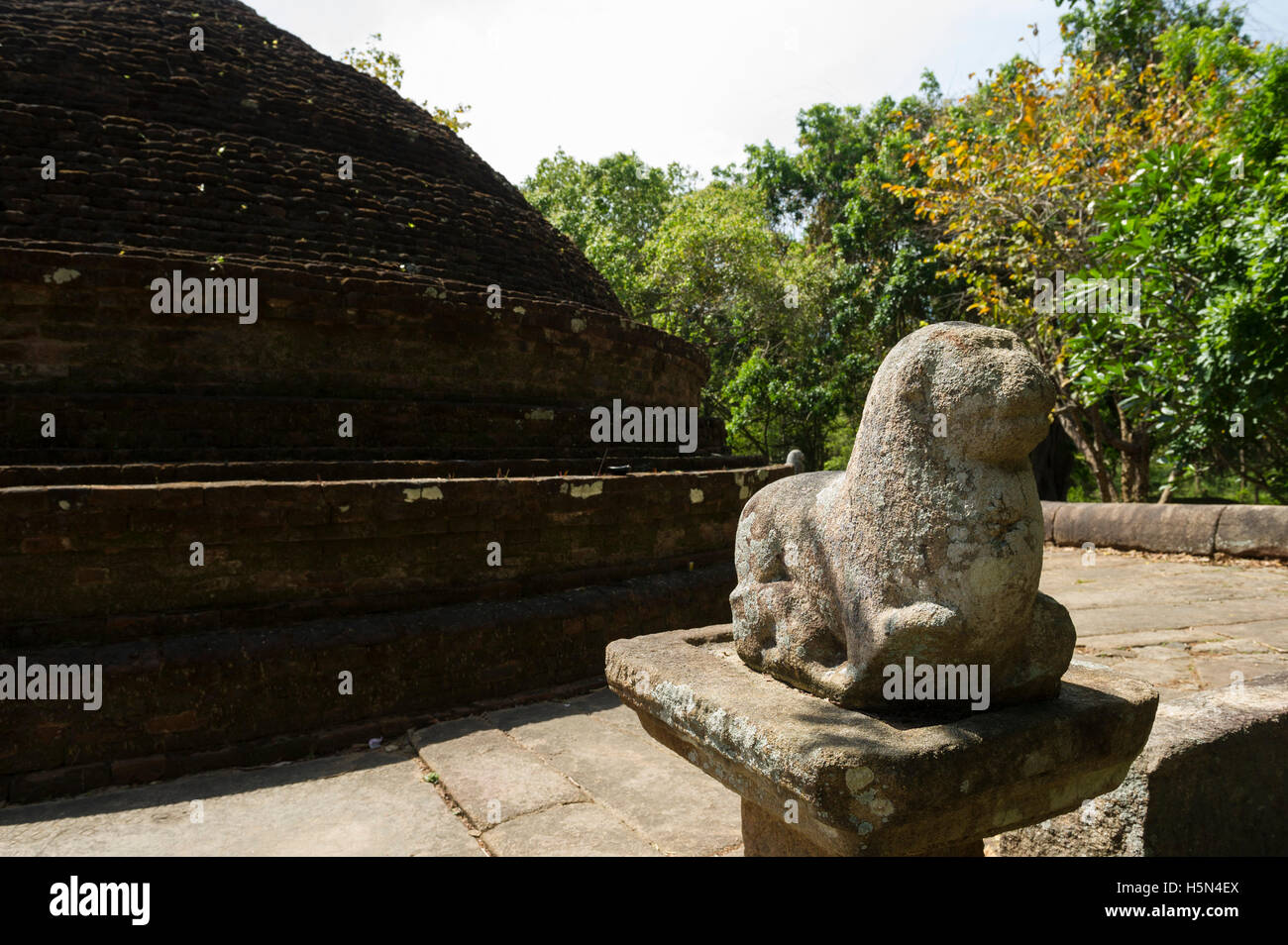 Stupa, Magul Maha Viharaya, alte buddhistische Tempel, Pottuvil, Arugam Bay, Sri Lanka Stockfoto