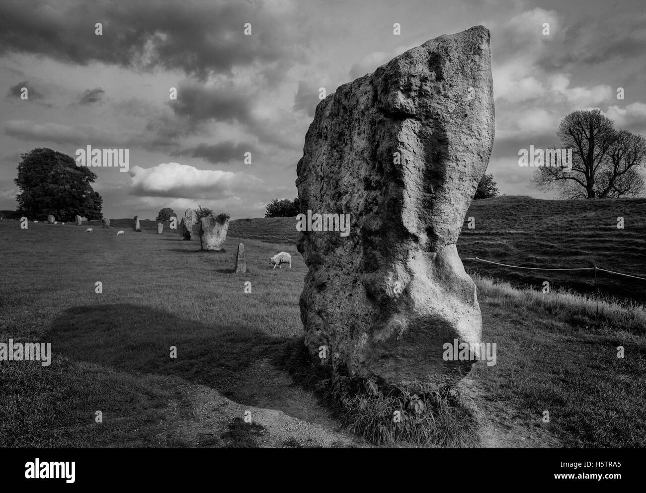Avebury Henge und Steinkreise sind eines der größten Wunder der prähistorischen Großbritannien. Stockfoto
