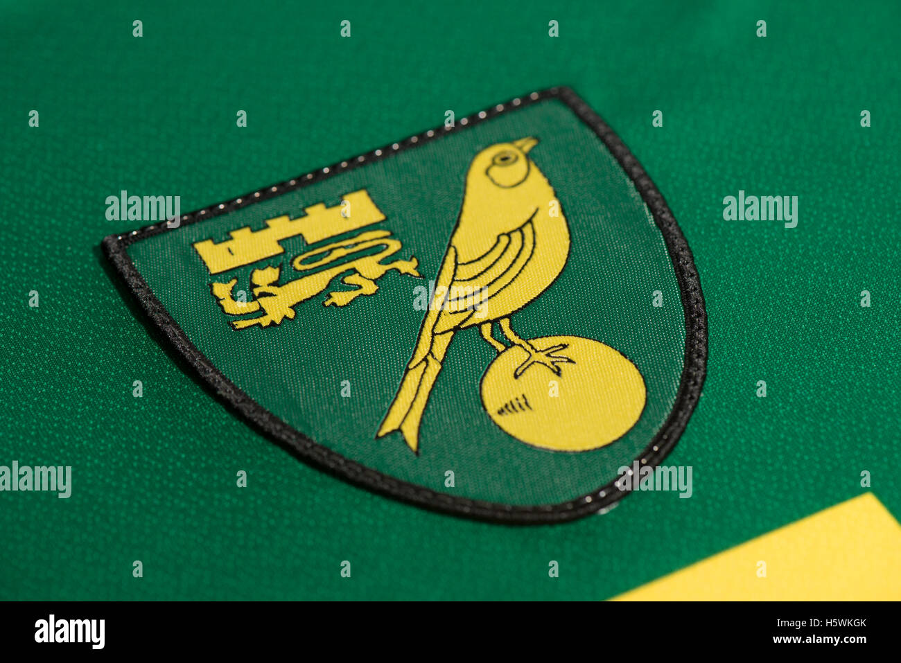 Premier League Fußball Club Abzeichen Norwich City Stockfoto