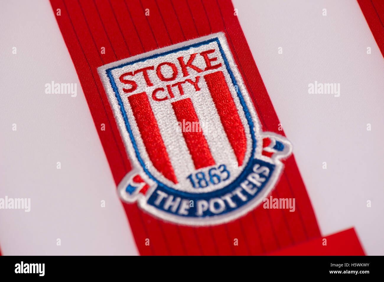 Premier League Stoke City Football Club Abzeichen Stockfoto