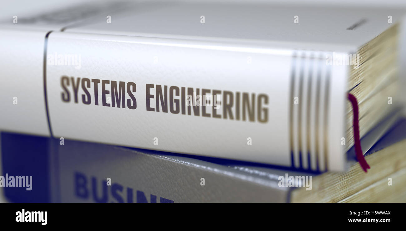 Buchen Sie Titel des Systems Engineering. 3D. Stockfoto