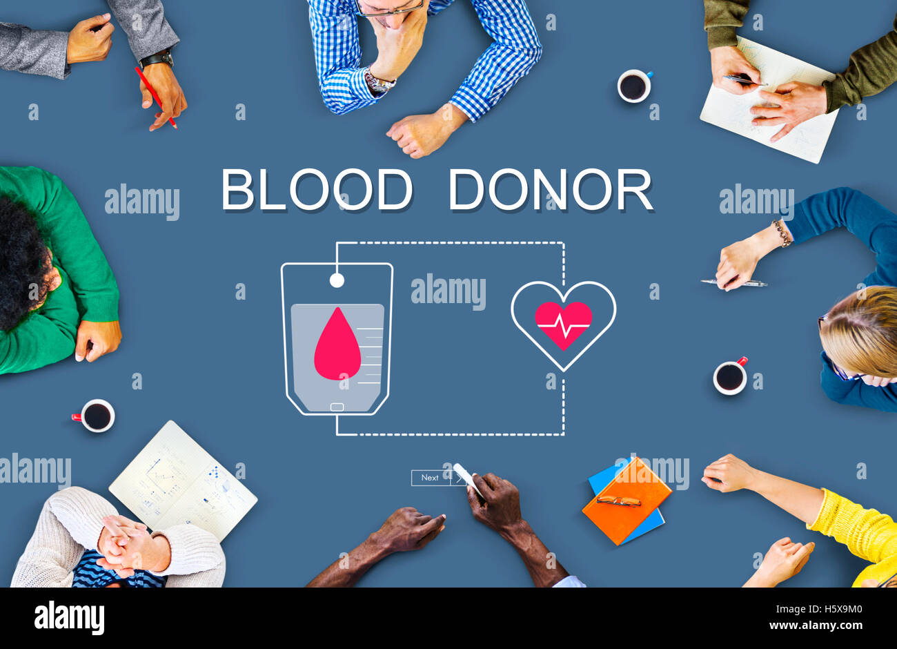 Blut Spende geben Transfusion Sangre Lebenskonzept Stockfoto