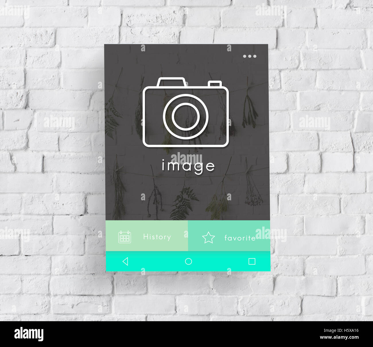 Bildergalerie-Anwendung-Display-Konzept Stockfoto