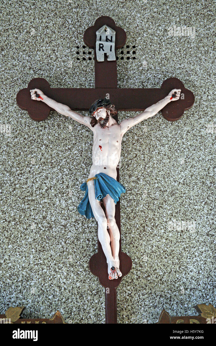 Klenovnik, Kruzifix in der Kirche Heilige Dreifaltigkeit, Kroatien, Europa, 1 Stockfoto