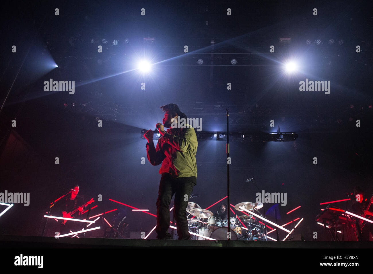 Die Weeknd führt auf Bumbershoot Festival am 5. September 2015 in Seattle, Washington Stockfoto