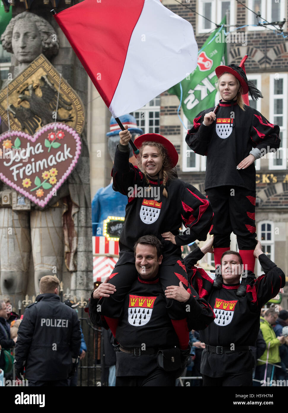 Eine Gruppe Von Akrobaten Die Teilnahme An Der Traditionellen Parade 