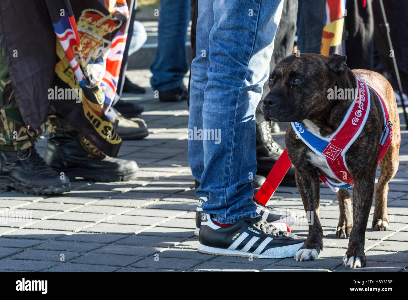 "White lebt Materie" Rechtsaußen-Protest in Margate, Kent, UK. Stockfoto