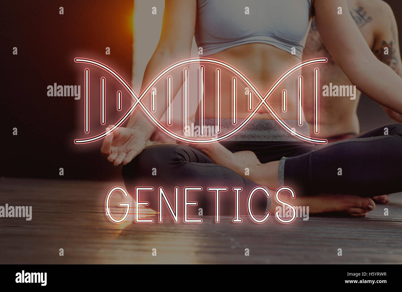 DNA-Chromosom-Genetik-Konzept Stockfoto