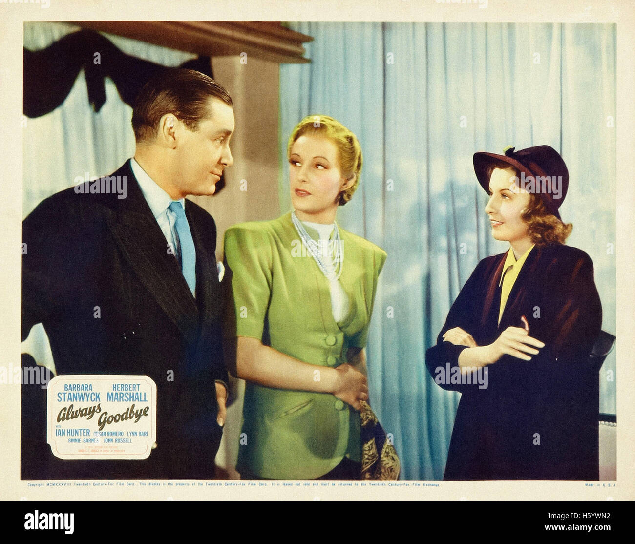 Always Goodbye (1938) - Film-Poster Stockfoto