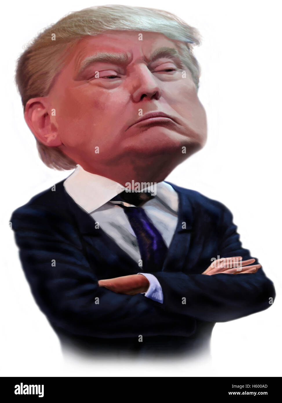 Republikanischer Kandidat Donald Trump Karikatur Stockfoto