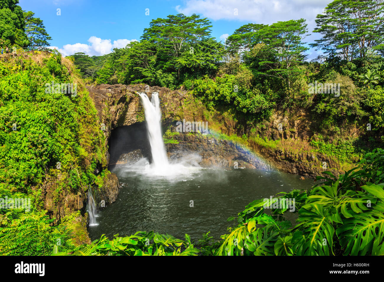 Hawaii, Rainbow Falls in Hilo. Stockfoto