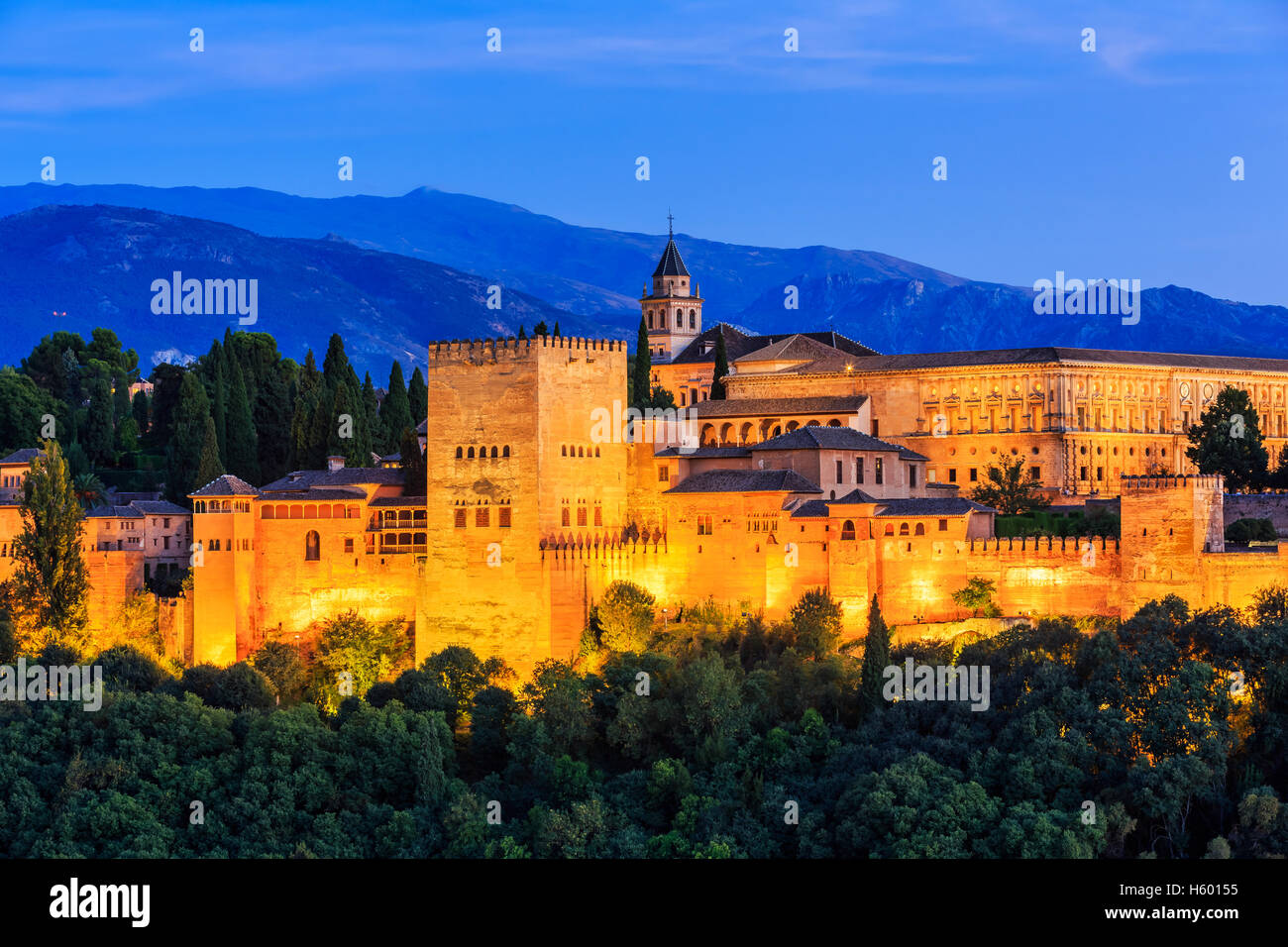 Alhambra von Granada, Spanien. Stockfoto