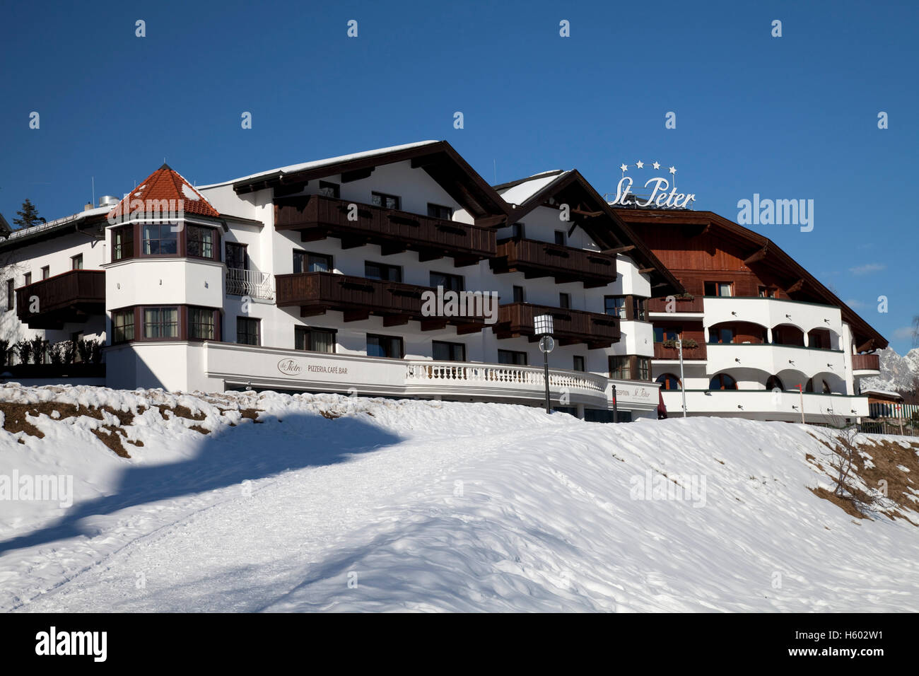 St. Peter Hotel 4-Sterne-Hotel, Seefeld, Tirol, Österreich, Europa Stockfoto