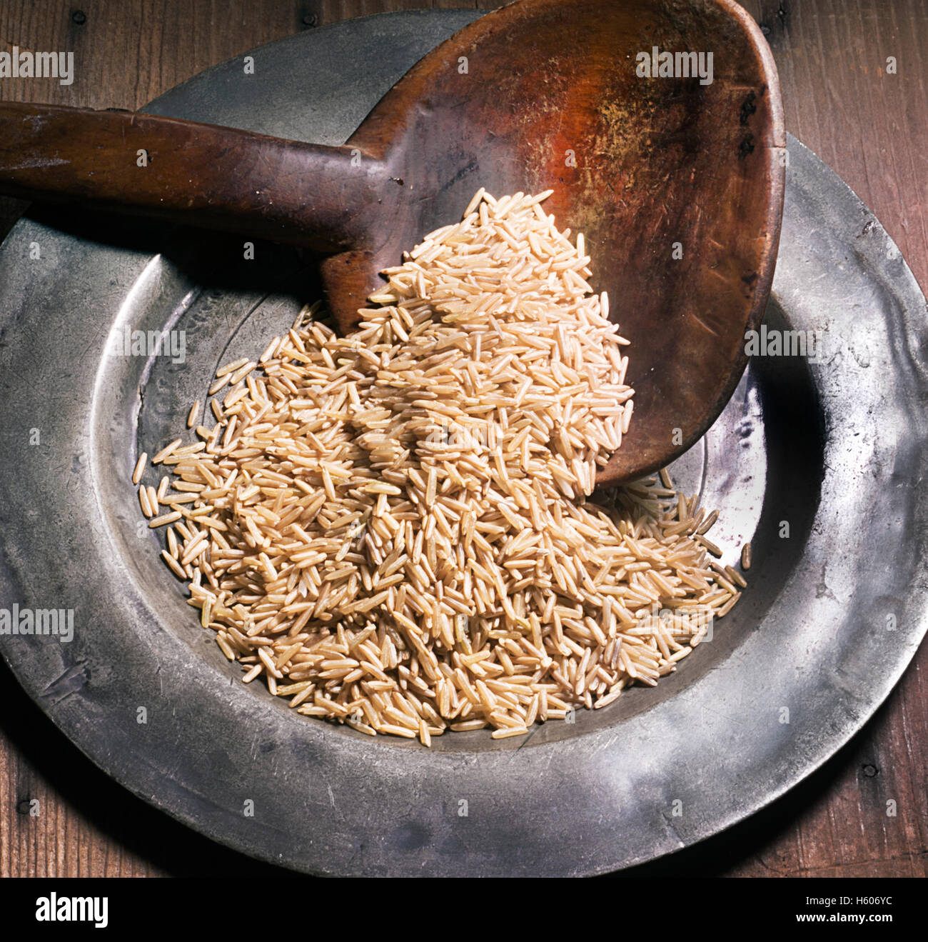 brauner Reis Stockfoto