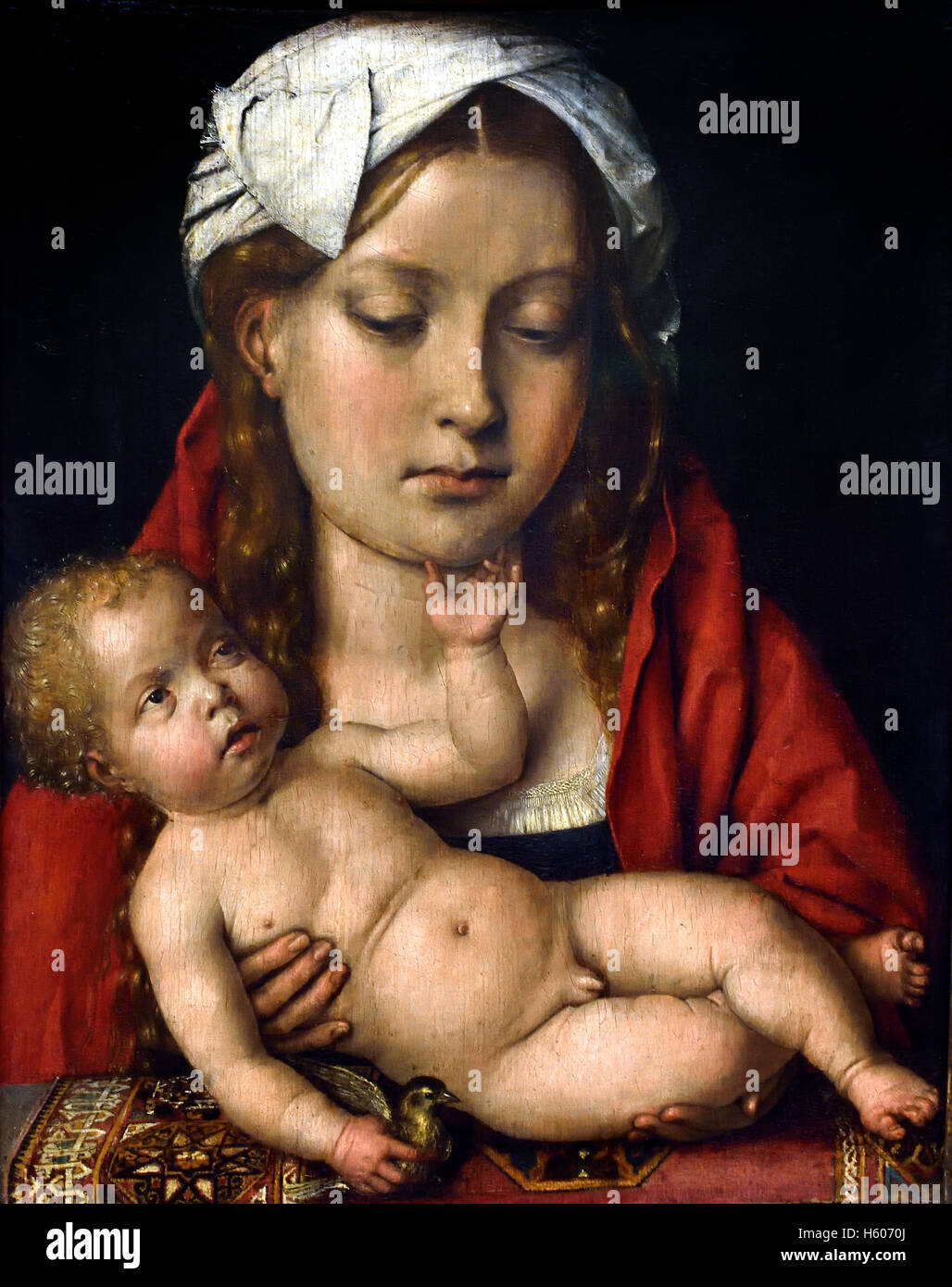 Maria mit Kind 1515 Michel Sittow 1468 - 1526) war ein Maler von Reval (heute Tallinn, Estland) Stockfoto