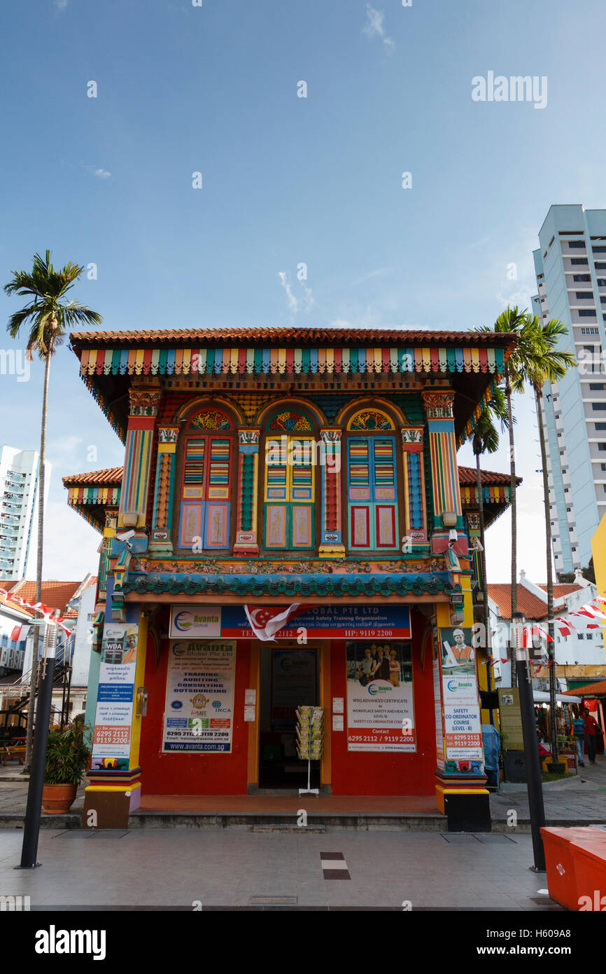 Haus von Tan Teng Niah, Little India, Singapur Stockfoto