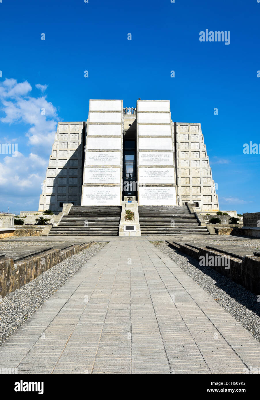 Santo Domingo, Dominikanische Republik. Außenansicht des Christopher Columbus Leuchtturm. Stockfoto