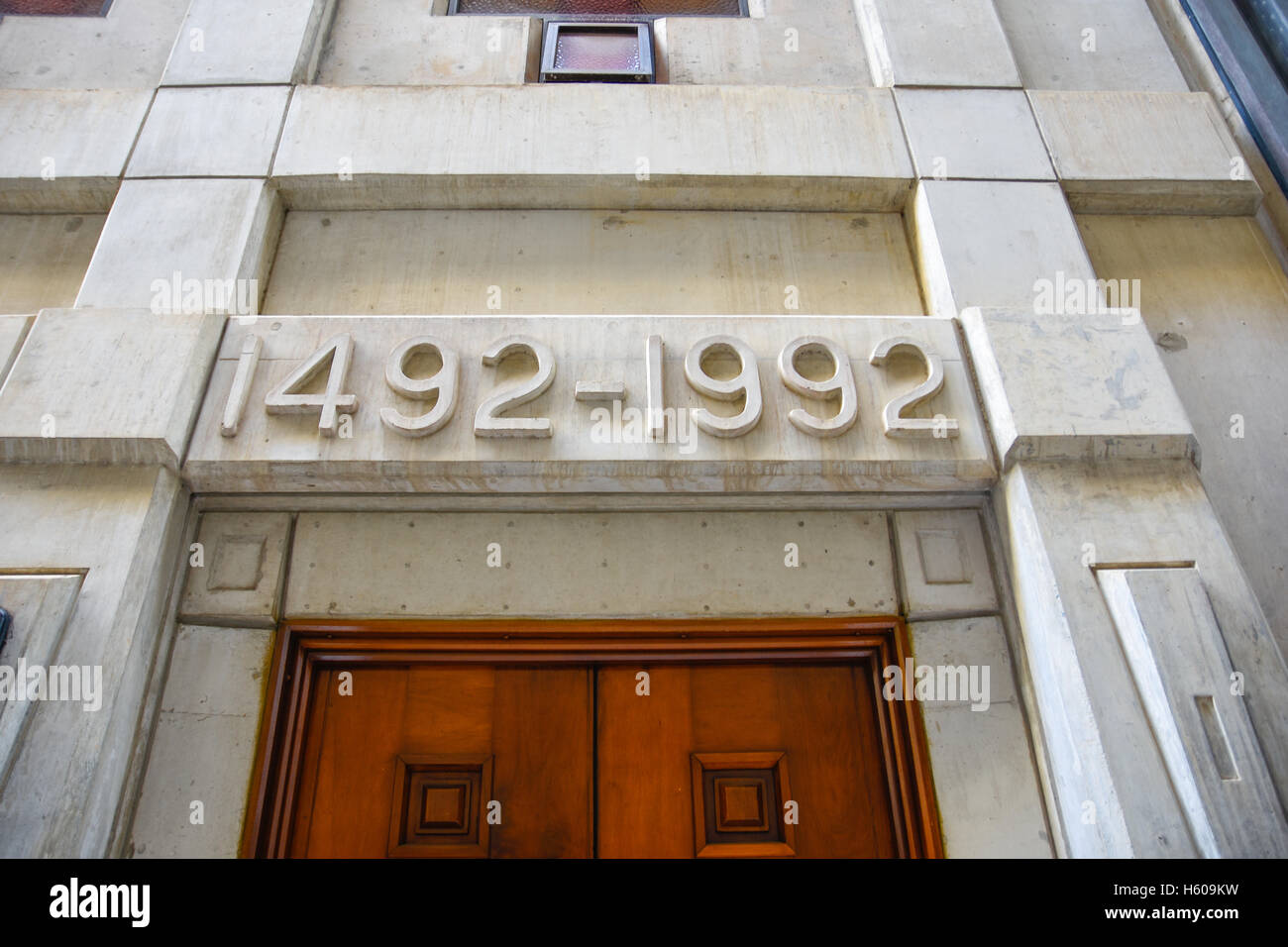 Santo Domingo, Dominikanische Republik. Innenansicht des Faro Colón, Christopher Columbus Leuchtturm. Stockfoto