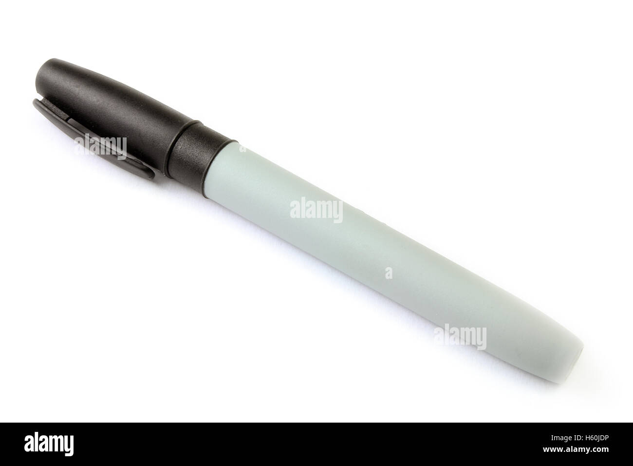 Schwarzer Markierstift für Flipchart oder Whiteboard Stockfoto
