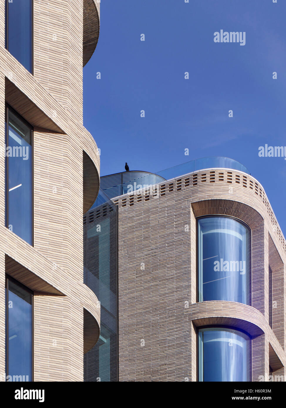 Höhe, abstrakt. Turnmill Gebäude, London, Vereinigtes Königreich. Architekt: Piercy & Unternehmen, 2015. Stockfoto