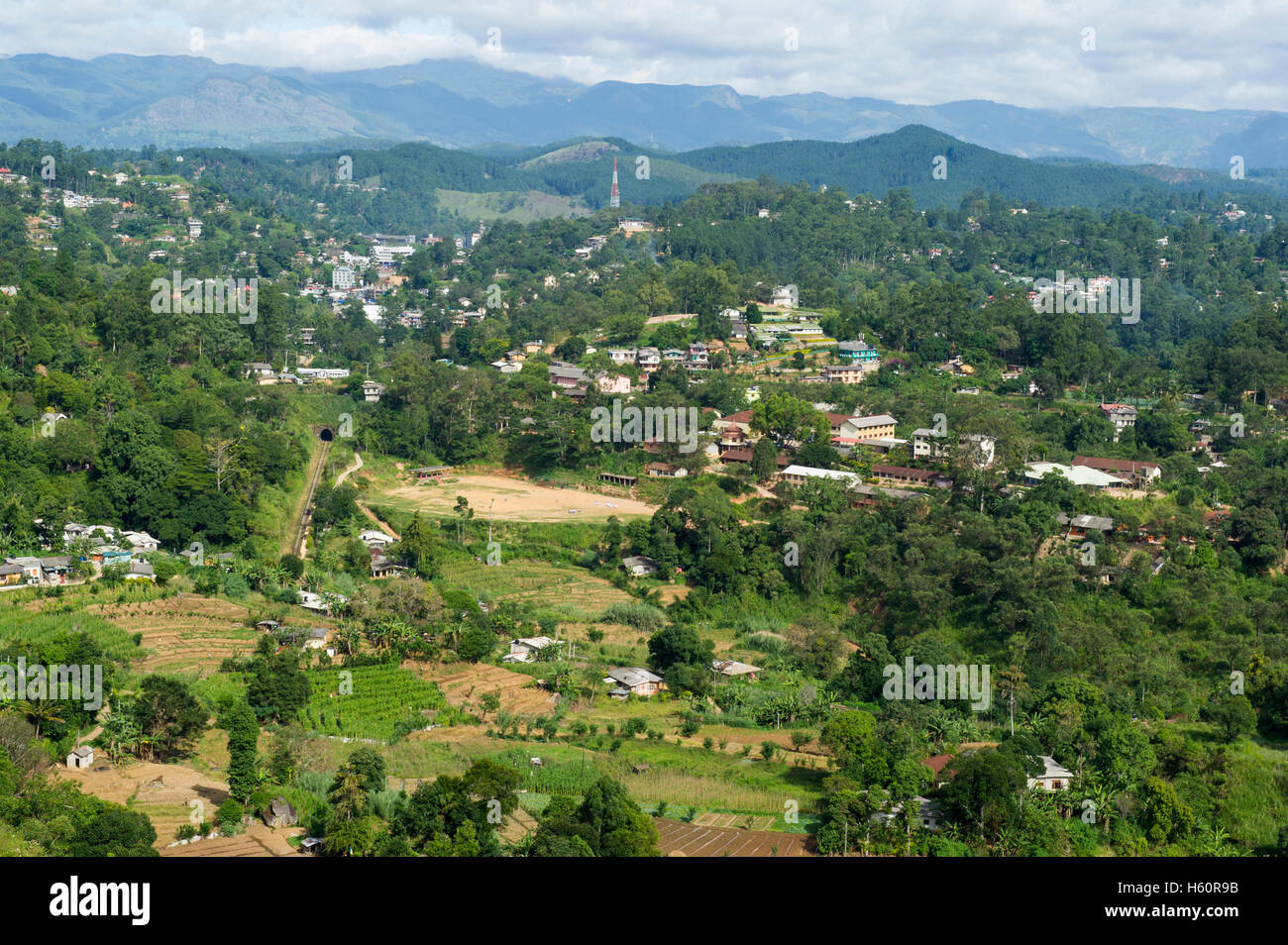 Porawagala Sicht, Bandarawela, Sri Lanka Stockfoto