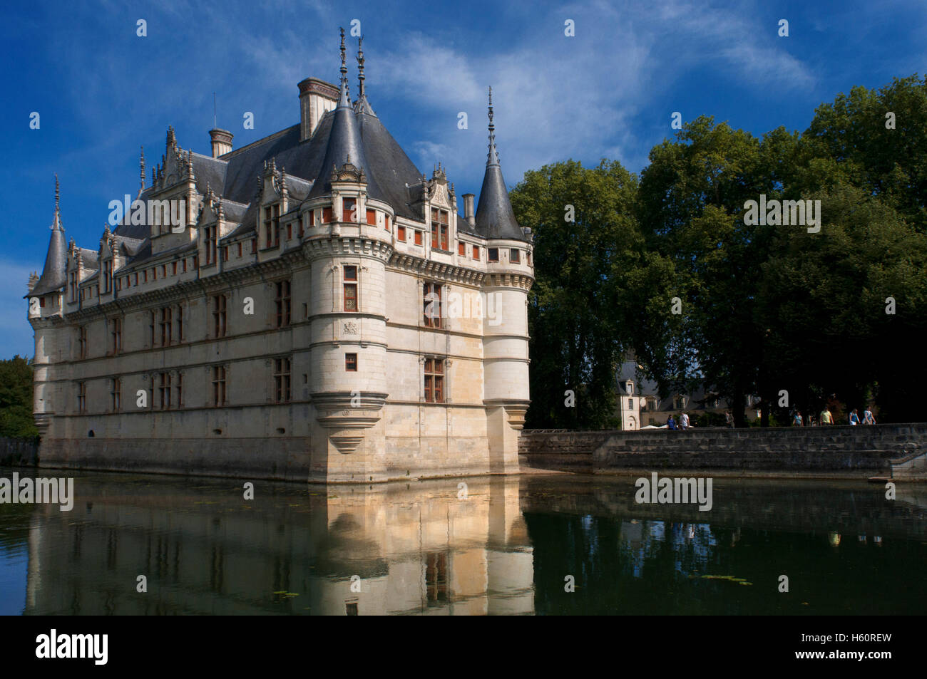 Azay le Rideau Castle, UNESCO-Weltkulturerbe, Indre et Loire, Touraine Loire-Tal, Frankreich, Europa Stockfoto