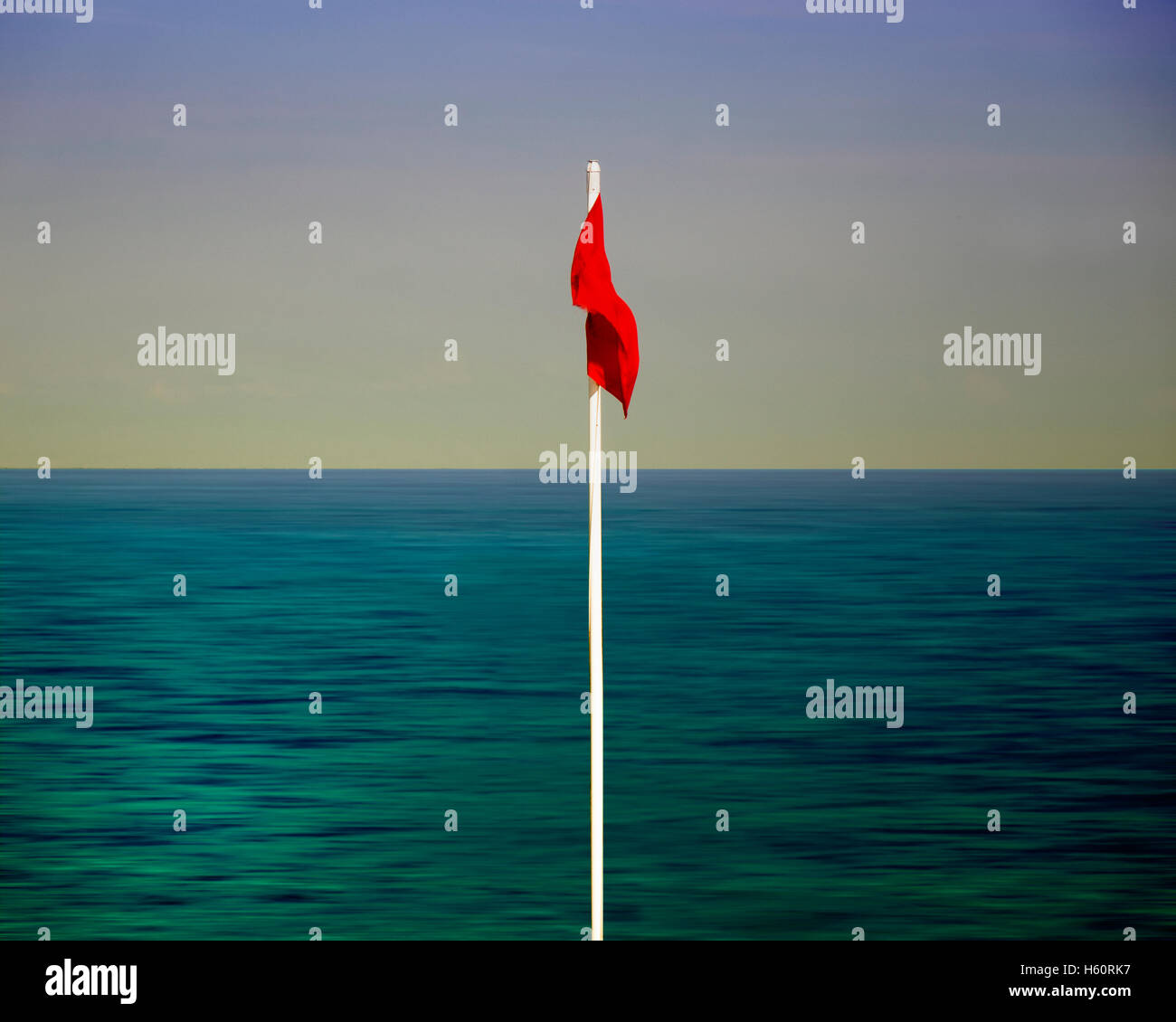Bildende Kunst: Die rote Fahne Stockfoto