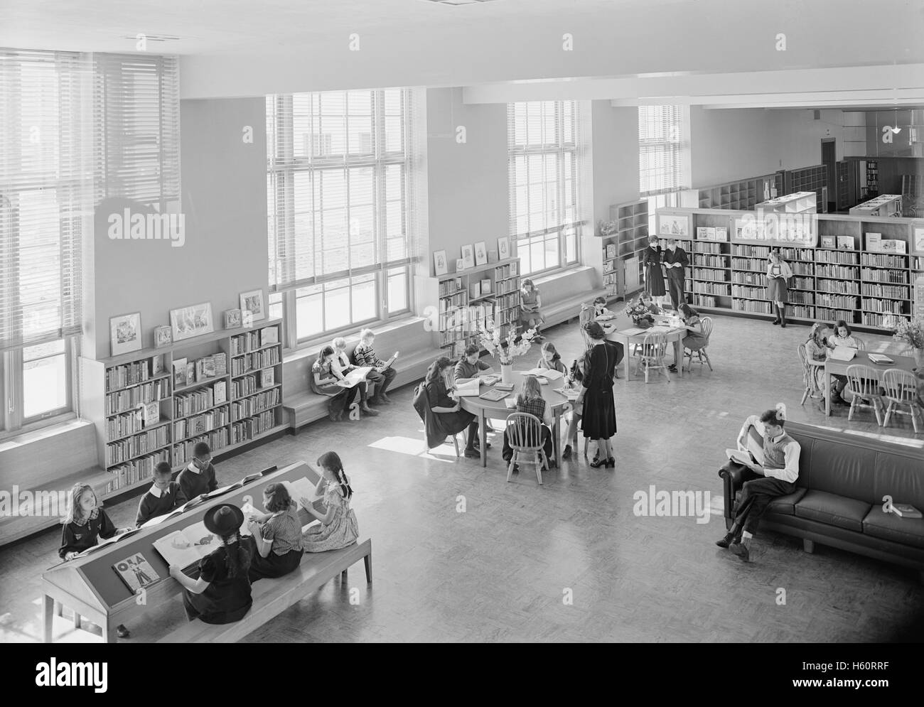 Kinderzimmer, Brooklyn Public Library, Prospect Park Plaza, Brooklyn, New York, USA, Gottscho Schleisner Sammlung, Februar 1941 Stockfoto