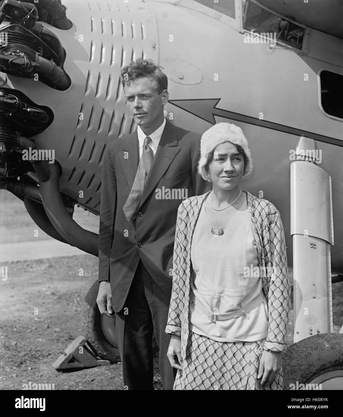 Charles Lindbergh mit seiner Frau, Anne Morrow Lindbergh, Portrait, Washington DC, USA, Foto Landesgesellschaft, September 1929 Stockfoto