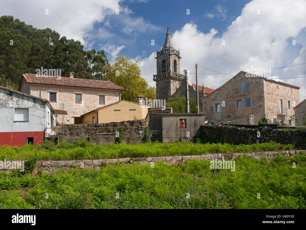 Stadtblick, Eiras, Pontevedra Provinz, Region Galicien, Spanien, Europa Stockfoto