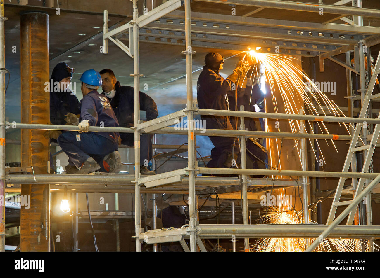 Werft-Industrie, Ferrol, La Coruña Provinz, Region Galicien, Spanien, Europa Stockfoto