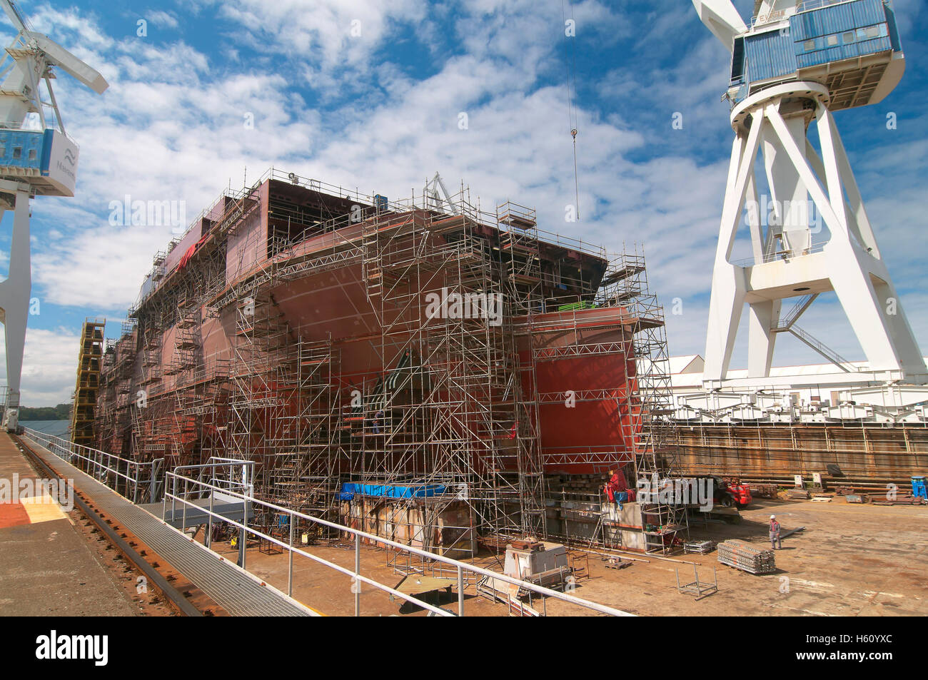 Werft-Industrie, Ferrol, La Coruña Provinz, Region Galicien, Spanien, Europa Stockfoto