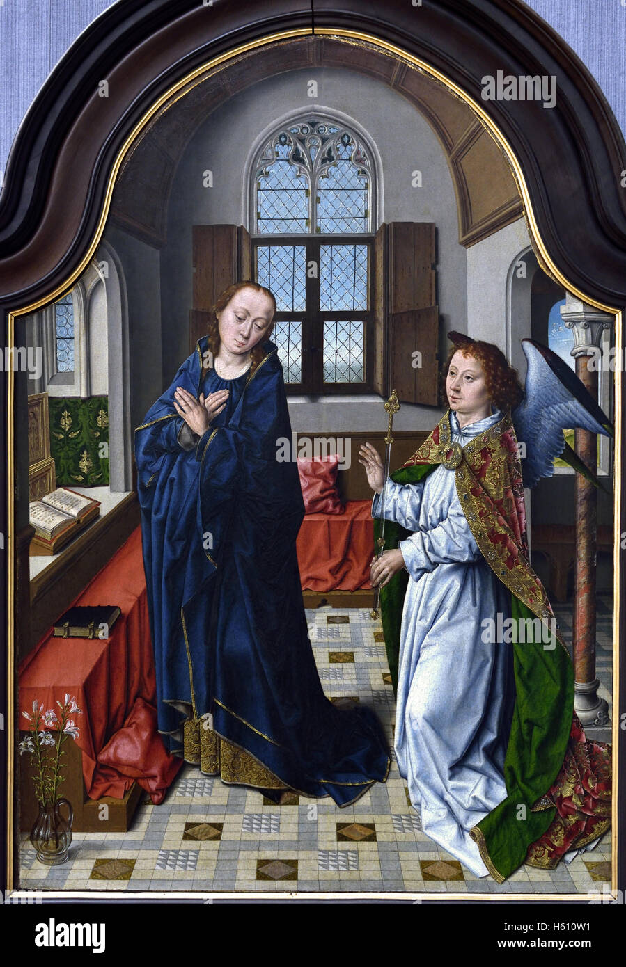 Der Verkündigung an Maria 1480 Albrecht - Aelbrecht Kämpfe 145-1549 niederländischen Niederlande Leuven Belgien Belgien flämische Stockfoto