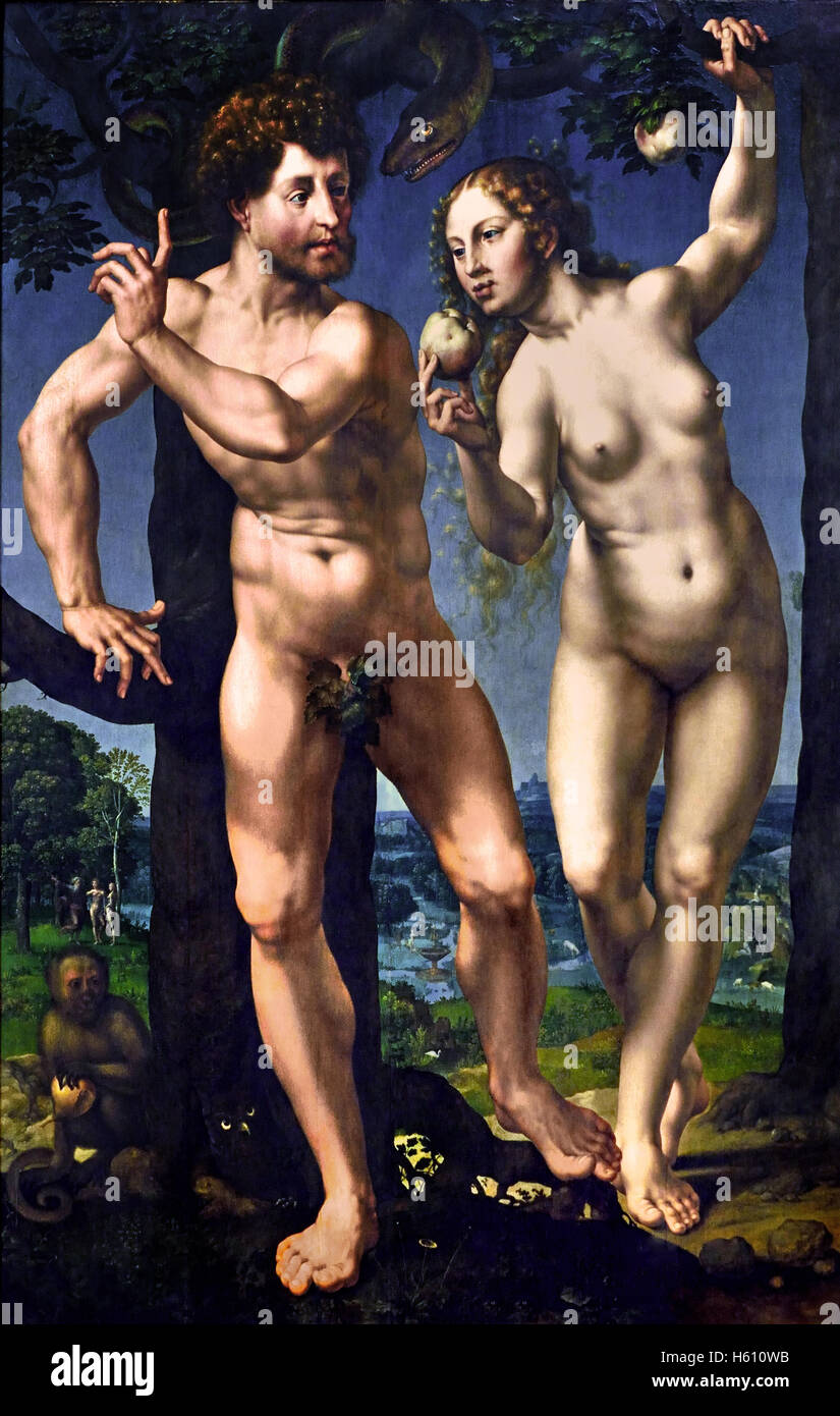 Der Sturz des Man1525 Jan Gossaert 1478-1532-Maler aus den niederen landen (Jan Mabuse) Belgien belgische holländischen Niederlanden Stockfoto