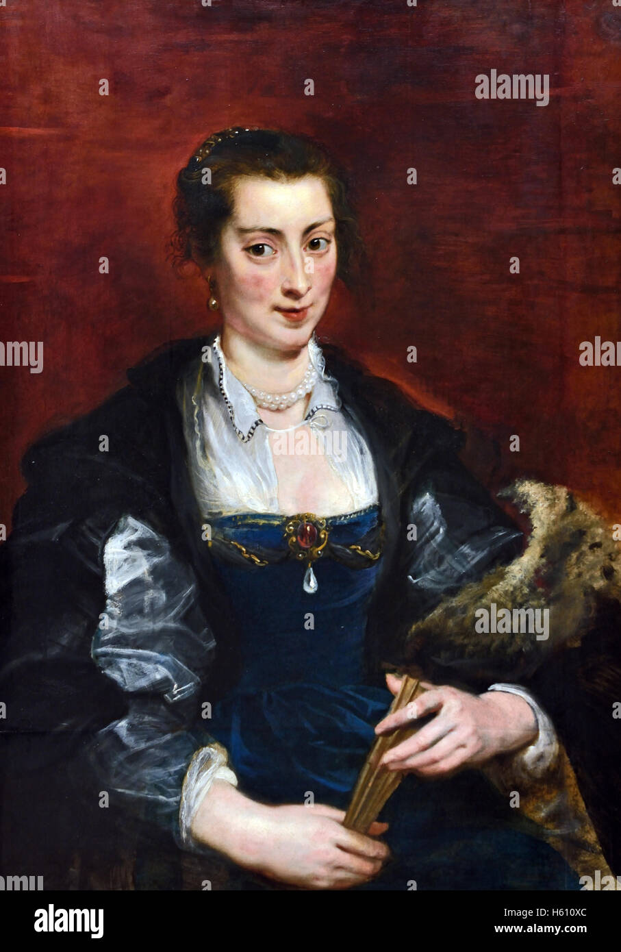 Porträt einer Frau 1637 von Rubens (1577-1640) flämischen Belgien Belgien Stockfoto