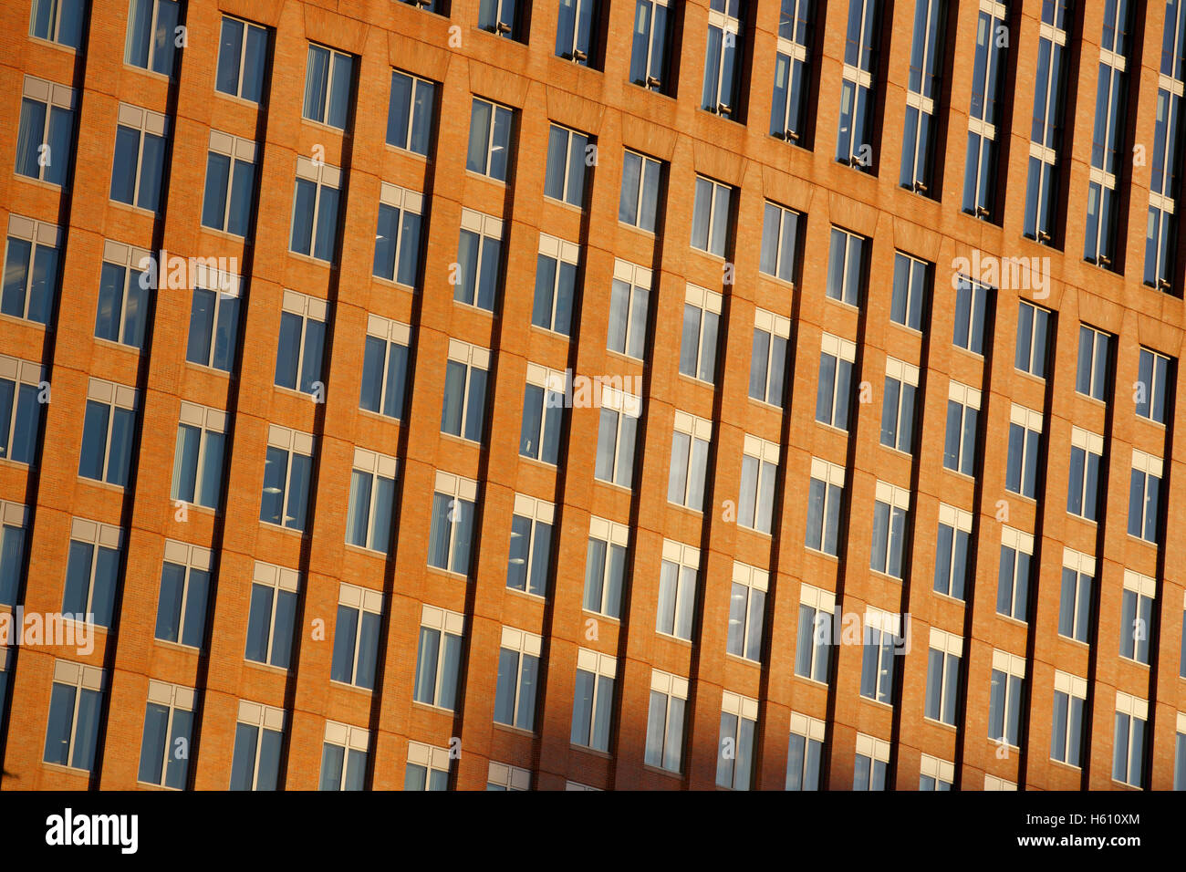 Büro-Gebäude-Fassade, Boston Sea Port District Stockfoto