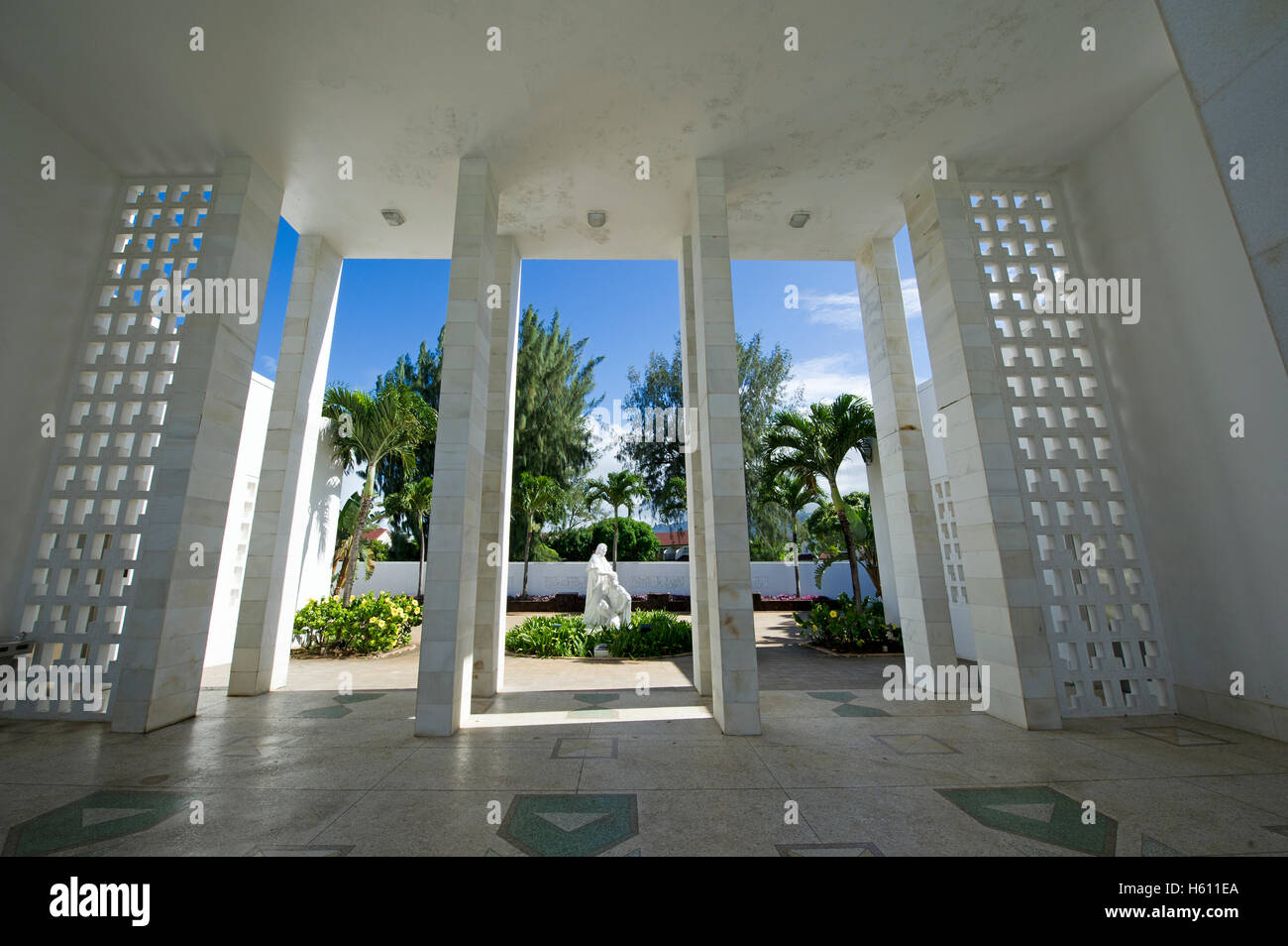 Laie-Hawaii-Mormonen-Tempel Stockfoto