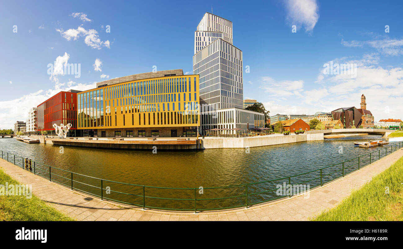 August 2016, Fassaden in Malmö (Schweden), Panorama Stockfoto