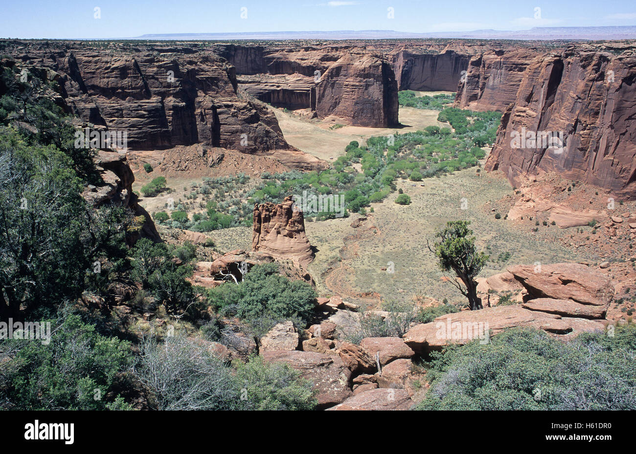 Blick von der Felge mit Blick auf Canyon de Chelly National Monument, Arizona Stockfoto