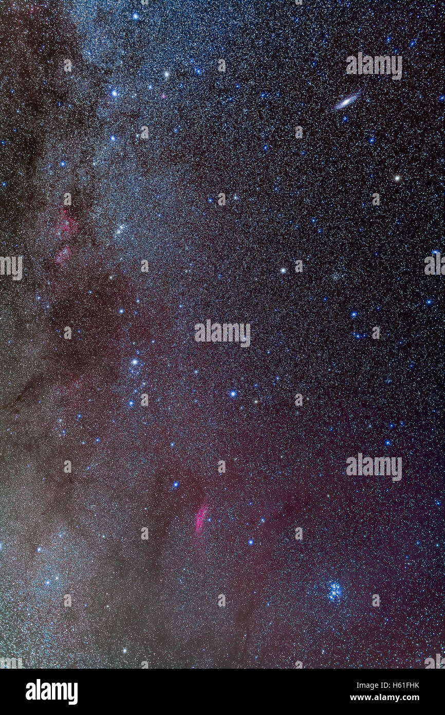 Mit andromeda und der andromeda galaxie oben rechts Fotos und