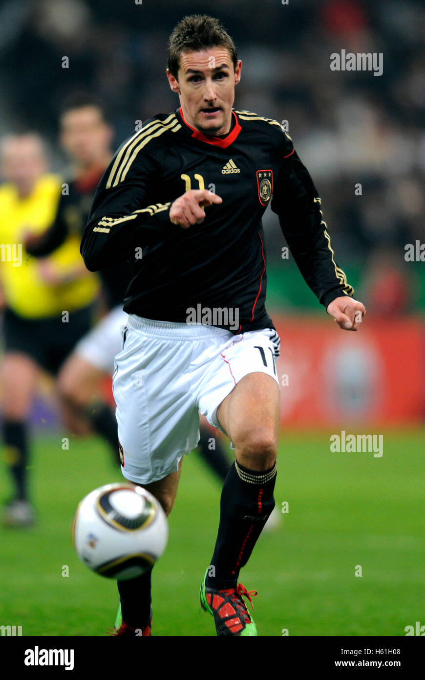 Miroslav Klose, Fußballspiel Deutschland vs. Argentinien 0:1 in der Allianz-Arena, München, Bayern Stockfoto